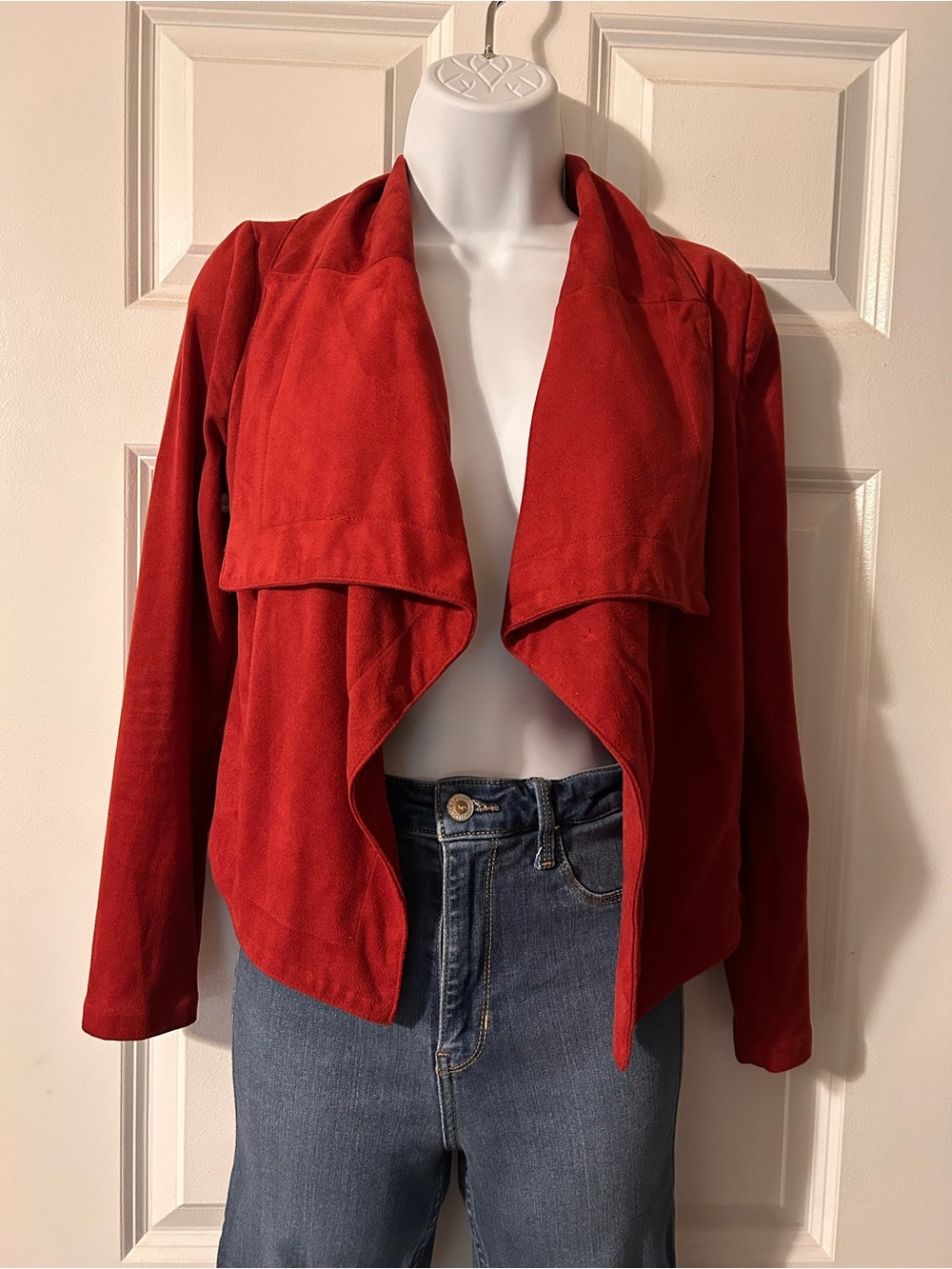 GENERATION Y Red Draped Open-Front Blazer